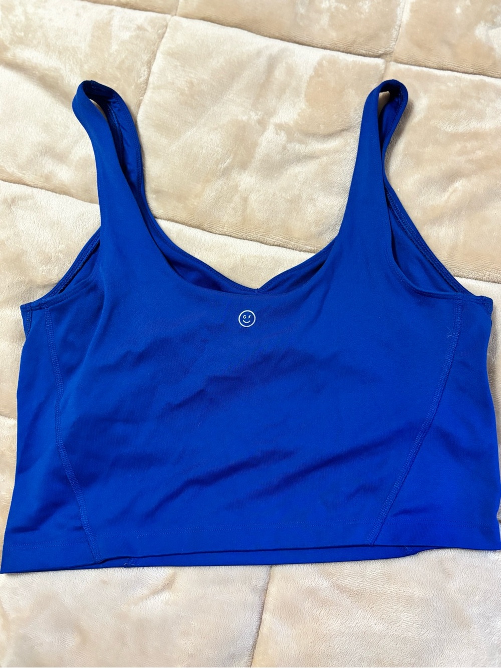 Gilly Hicks Royal Blue Smiley Logo Active Tank